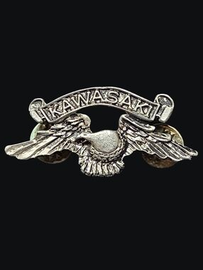 Vintage Kawasaki Motorcycle Emblem  Eagle Lapel/vest Pin